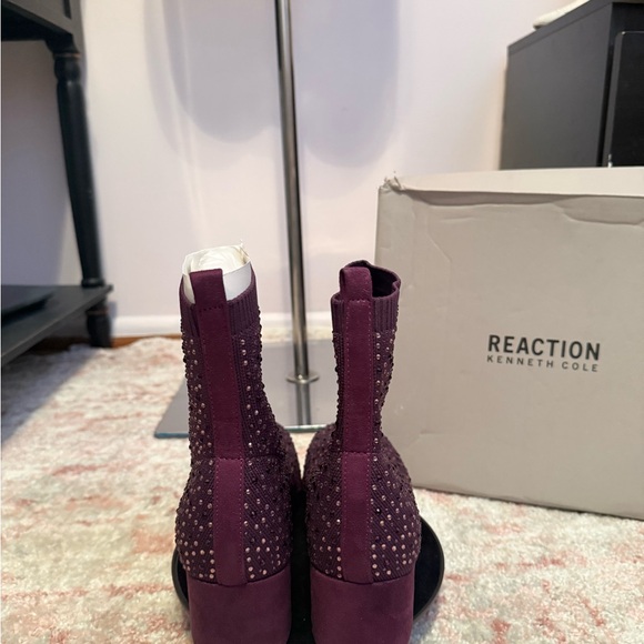 Kenneth Cole Reaction Women's Sparkling Purple Heeled Boots - Picture 4 of 4